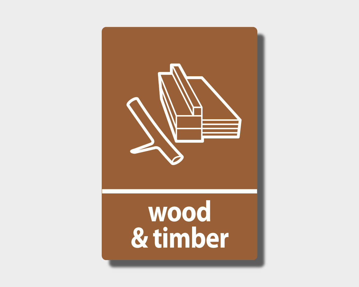 Recycling Sticker - Wood & Timber (WRAP Compliant) - RW030