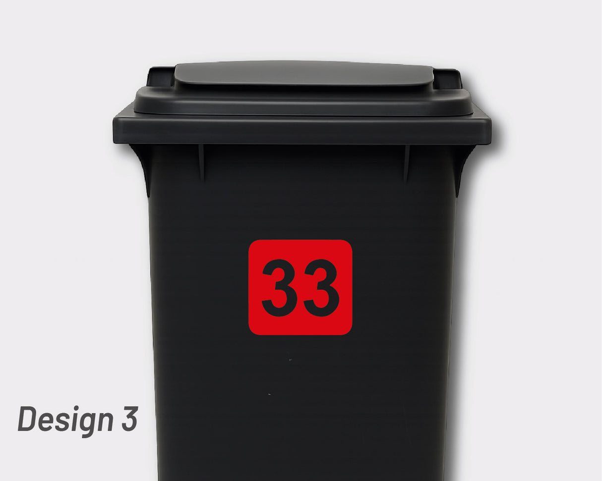 BULK PACK - Bin Numbers - 4 x Regular 4 x Small