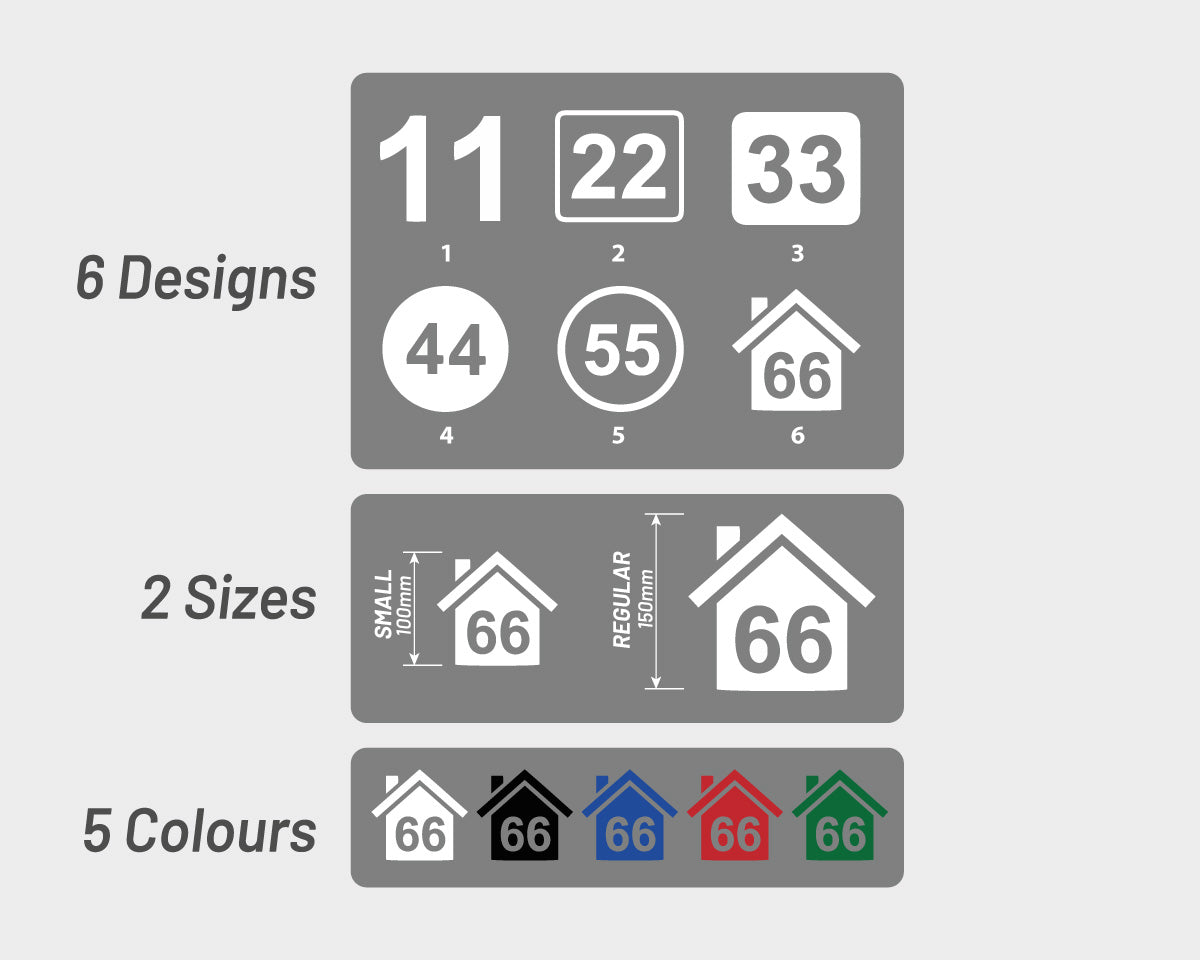 BULK PACK - Bin Numbers - 4 x Regular 4 x Small