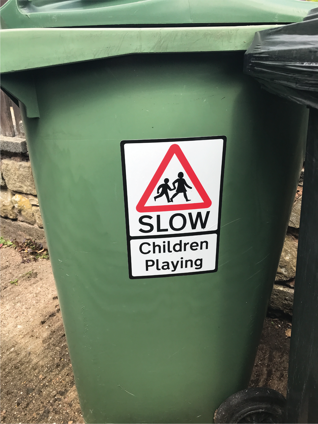 Pack of 3 SLOW Children Playing Warning Sticker Signs