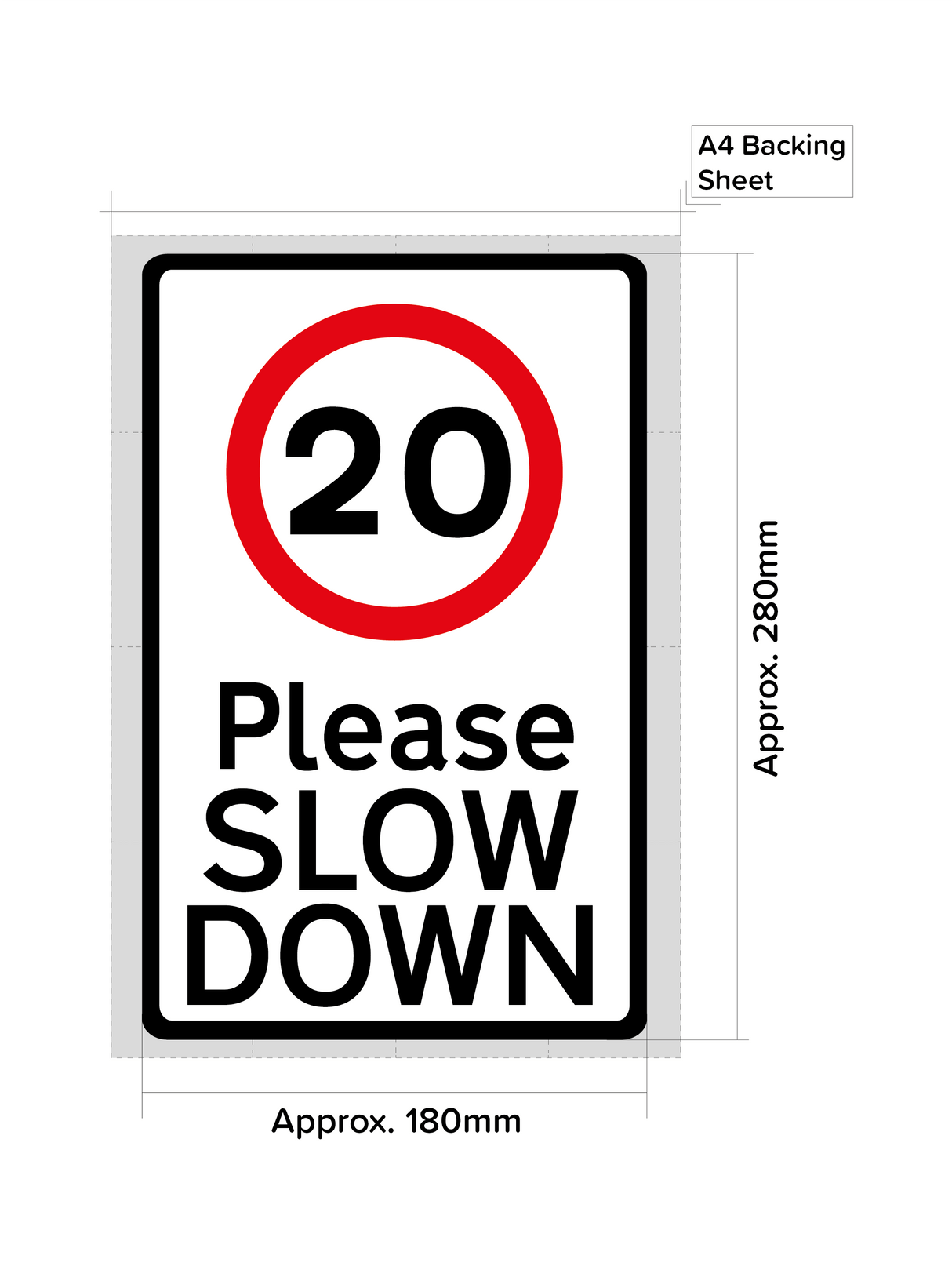 Pack of 3 Please Slow Down Road Safety Wheelie Bin Stickers (Various Speeds)