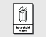 Recycling Sticker - Household Waste (WRAP Compliant) - RW019