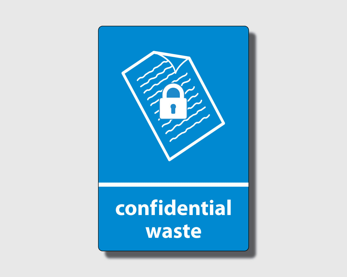 Recycling Sticker - Confidential Waste (WRAP Compliant) - RW023