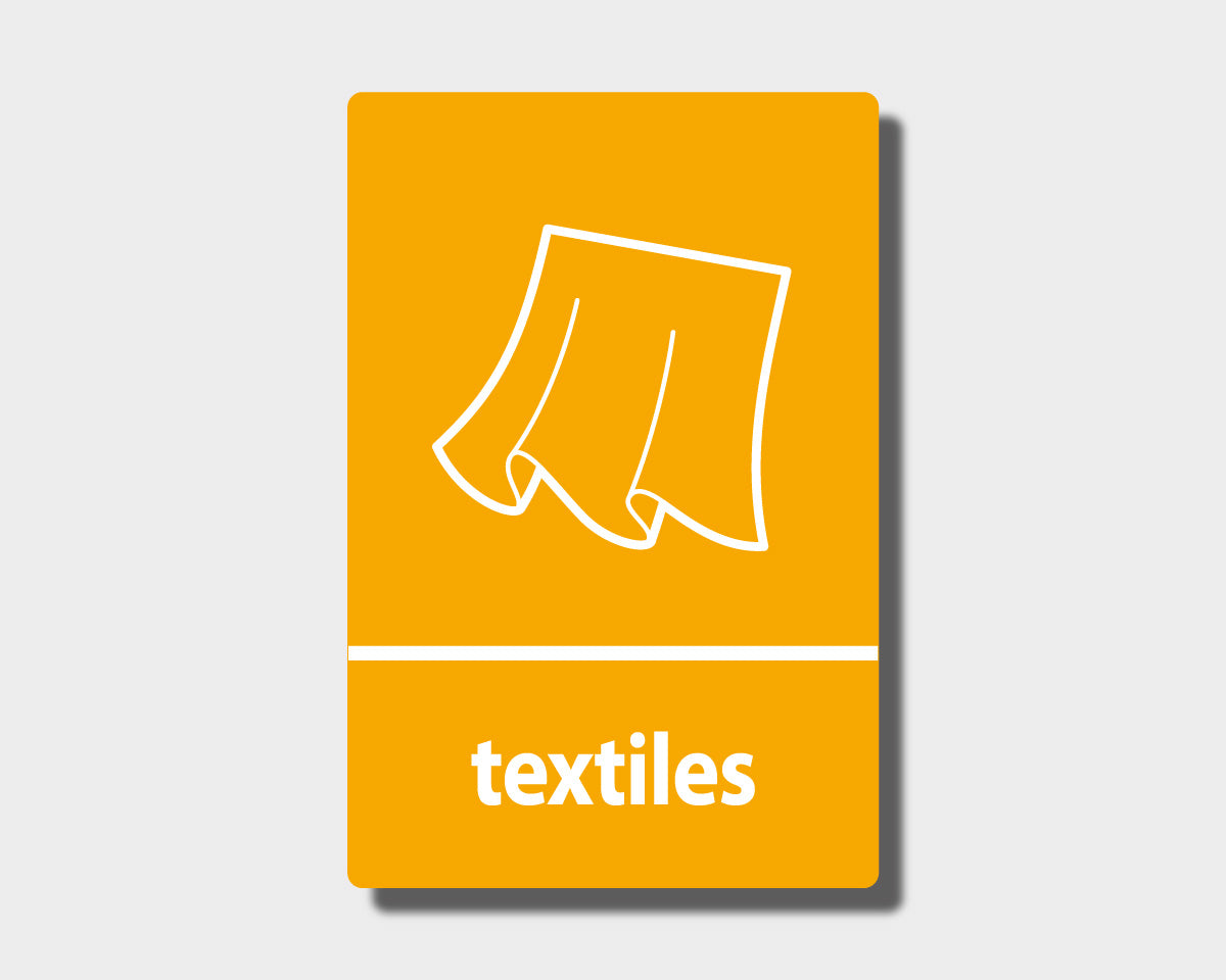 Recycling Sticker - Textiles (WRAP Compliant) - RW029