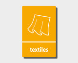 Recycling Sticker - Textiles (WRAP Compliant) - RW029