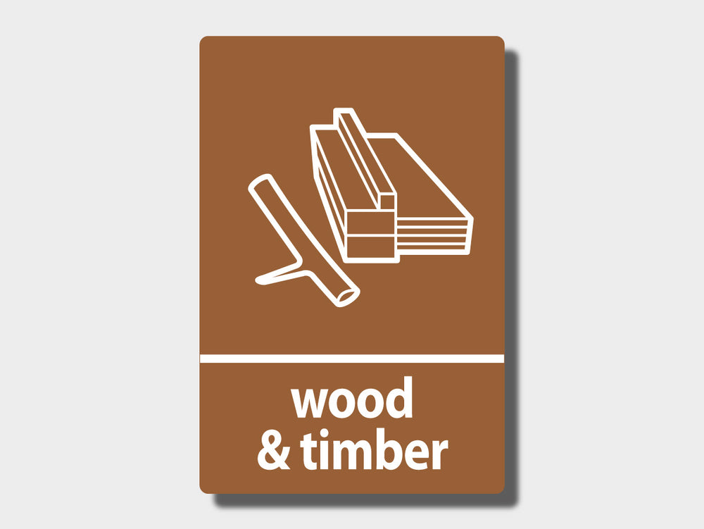 Timber Unity Sticker Recycling Sticker - Wood & Timber (WRAP Compliant) - RW030 – Wheelie ...
