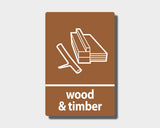 Recycling Sticker - Wood & Timber (WRAP Compliant) - RW030