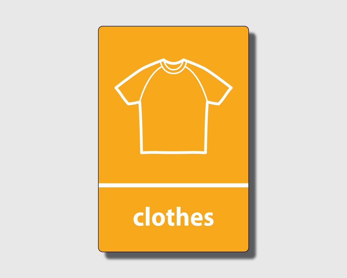 Recycling Sticker - Clothes (WRAP Compliant) - RW031