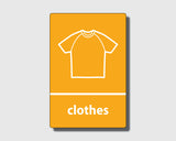 Recycling Sticker - Clothes (WRAP Compliant) - RW031