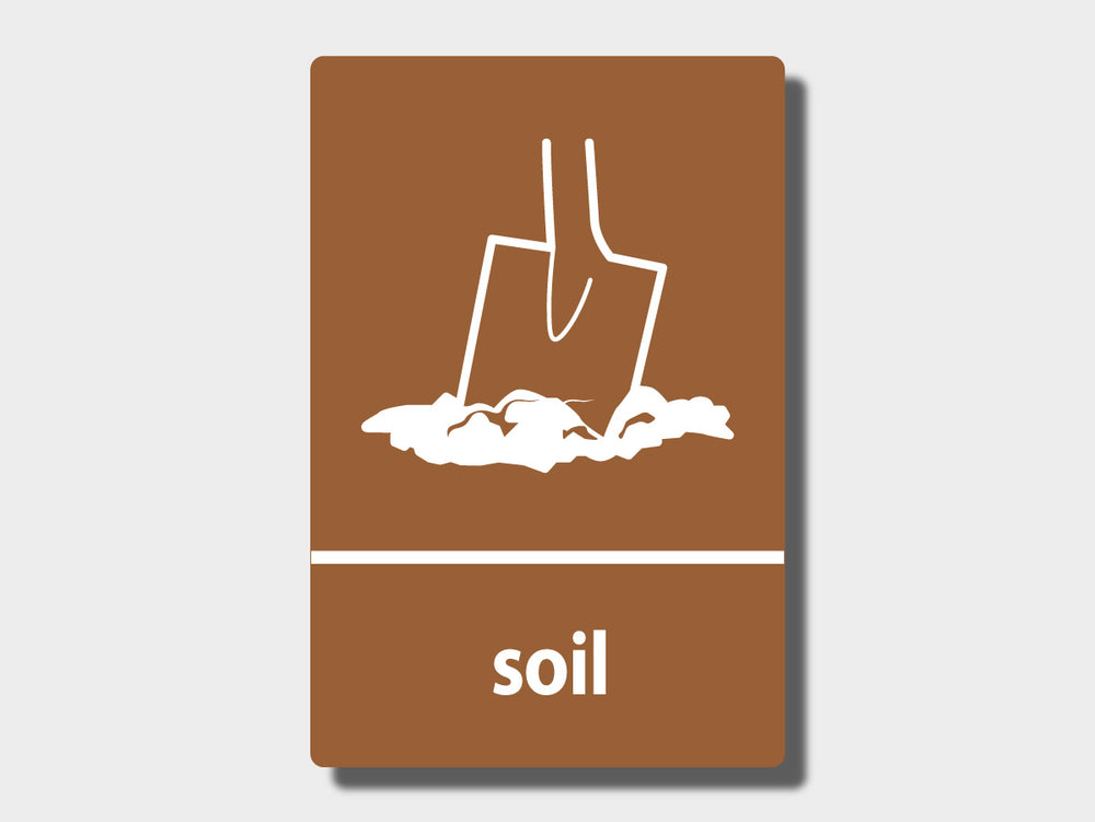 Soil Label Sticker Recycling Sticker - Soil (WRAP Compliant) - RW033 – Wheelie Rubbish Signs