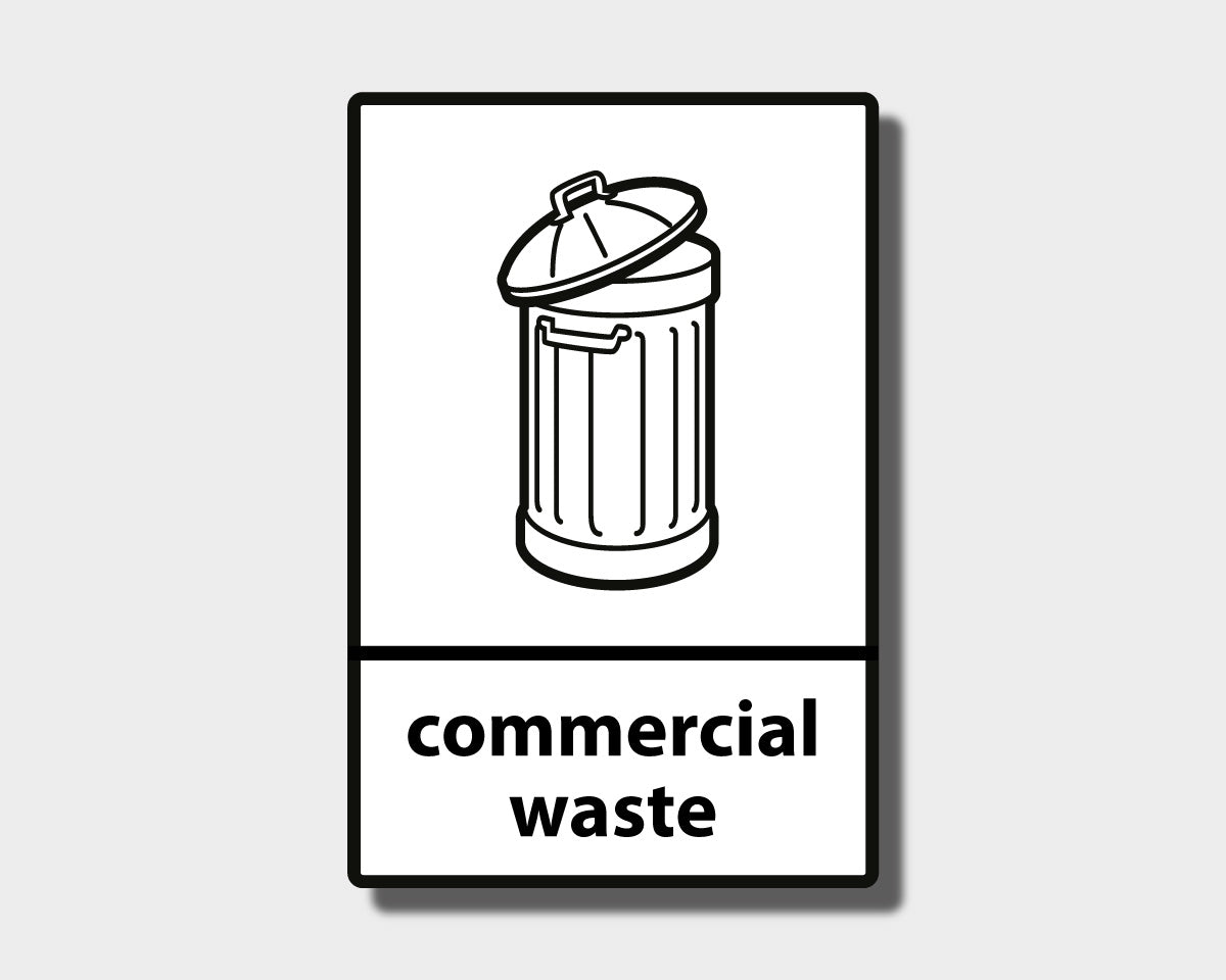 Recycling Sticker - Commercial Waste (WRAP Compliant) - RW040