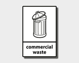 Recycling Sticker - Commercial Waste (WRAP Compliant) - RW040