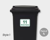 [Set of 4] Printed Bin Address Label / House Name