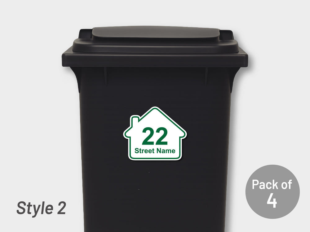 [Set of 4] Printed Bin Address Label / House Name