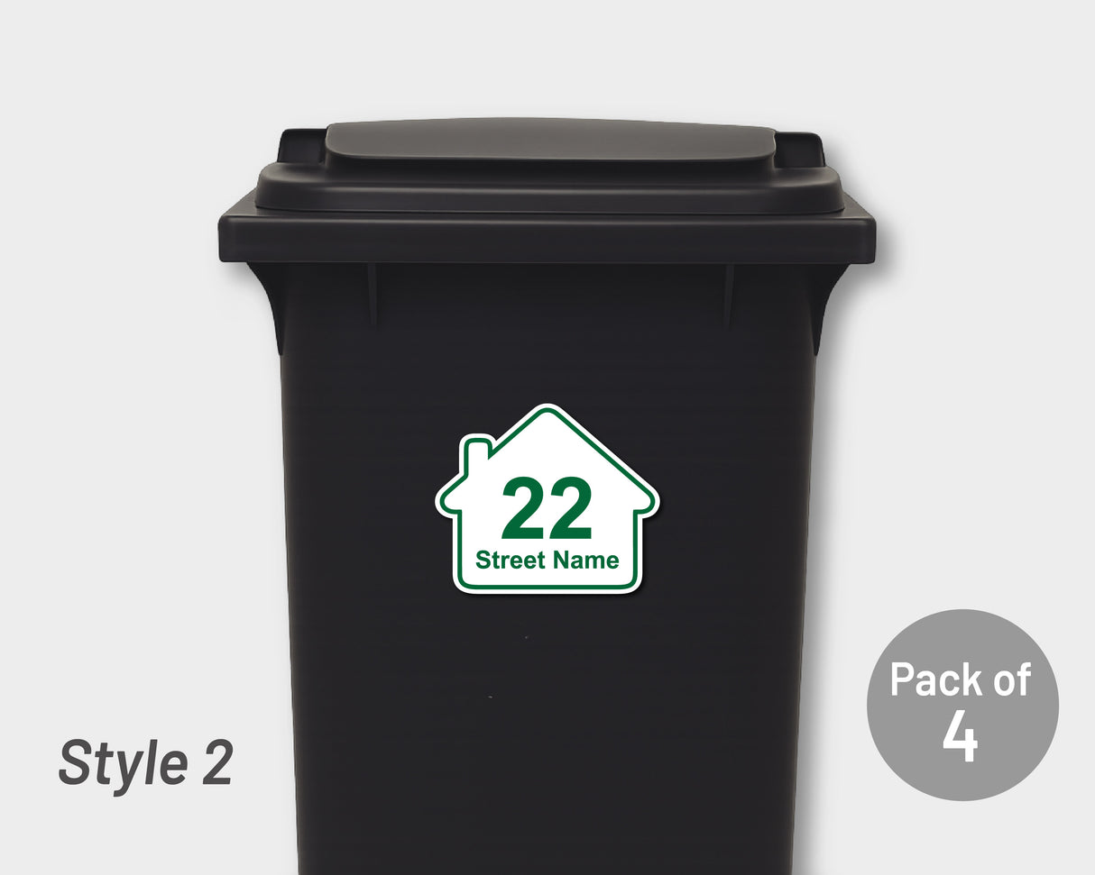 [Set of 4] Printed Bin Address Label / House Name