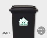 [Set of 4] Printed Bin Address Label / House Name