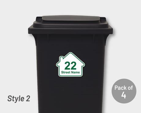 [Set of 4] Printed Bin Address Label / House Name