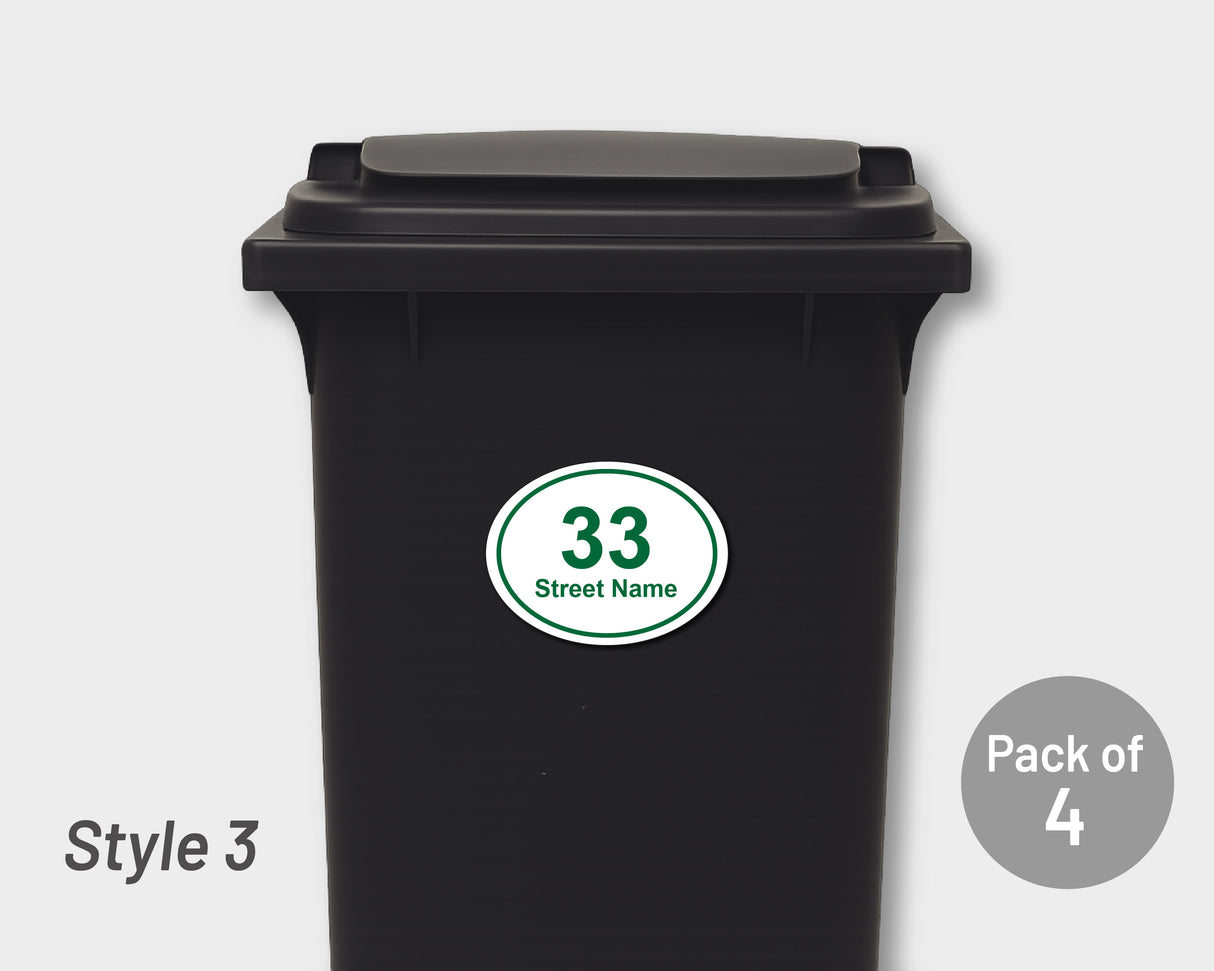 [Set of 4] Printed Bin Address Label / House Name