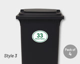 [Set of 4] Printed Bin Address Label / House Name