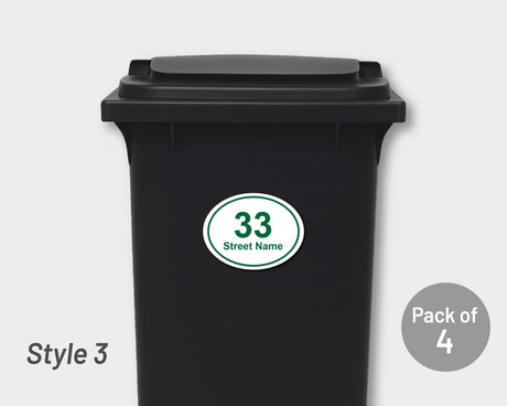 [Set of 4] Printed Bin Address Label / House Name
