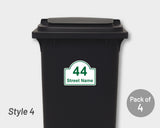 [Set of 4] Printed Bin Address Label / House Name