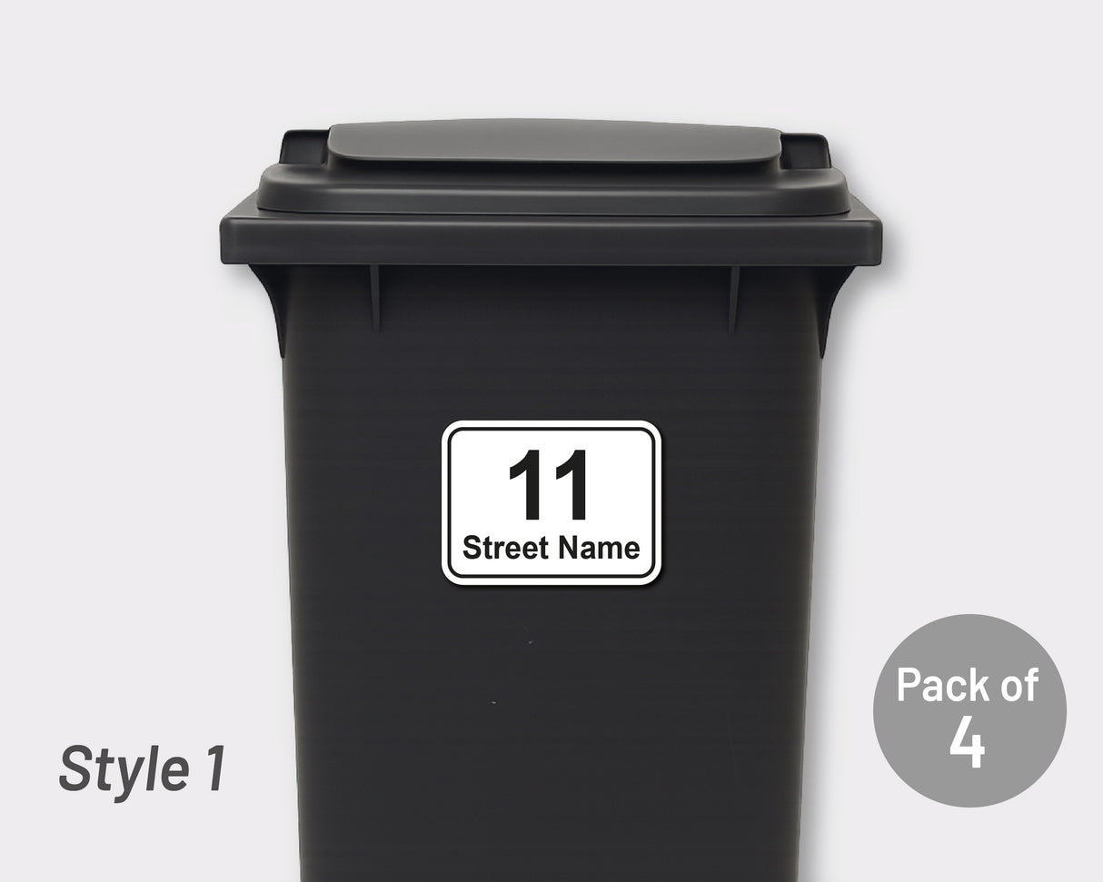 [Set of 4] Printed Bin Address Label / House Name