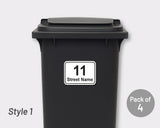 [Set of 4] Printed Bin Address Label / House Name