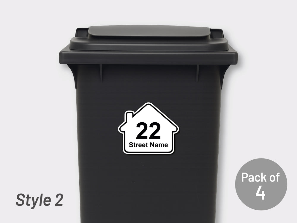 [Set of 4] Printed Bin Address Label / House Name