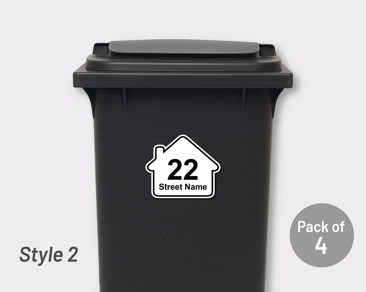 [Set of 4] Printed Bin Address Label / House Name
