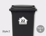 [Set of 4] Printed Bin Address Label / House Name