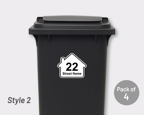 [Set of 4] Printed Bin Address Label / House Name