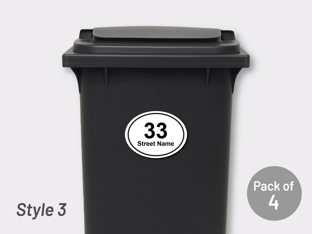 [Set of 4] Printed Bin Address Label / House Name