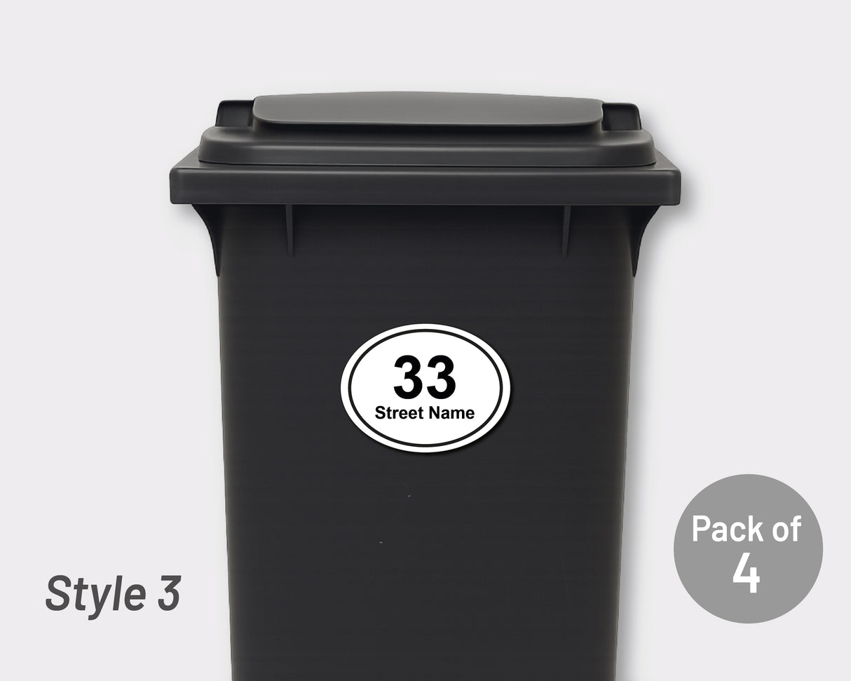 [Set of 4] Printed Bin Address Label / House Name