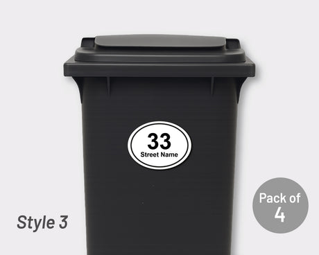 [Set of 4] Printed Bin Address Label / House Name