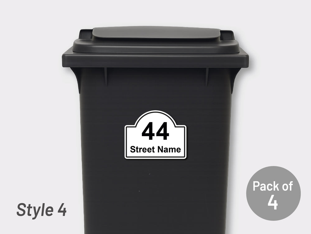 [Set of 4] Printed Bin Address Label / House Name