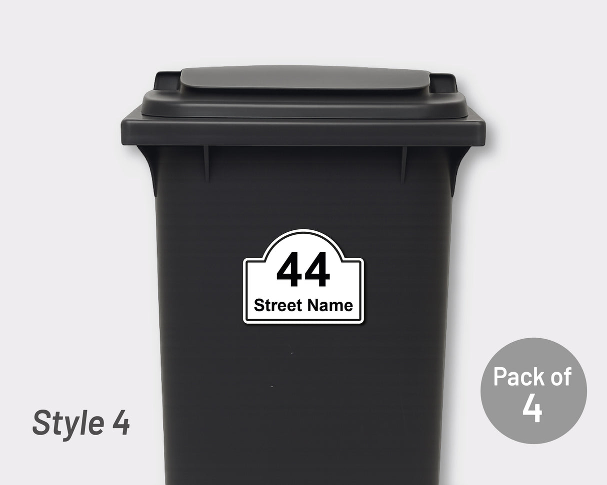 [Set of 4] Printed Bin Address Label / House Name