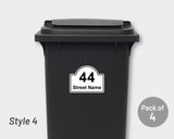 [Set of 4] Printed Bin Address Label / House Name
