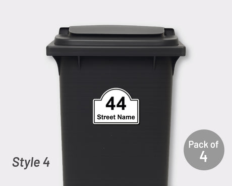 [Set of 4] Printed Bin Address Label / House Name