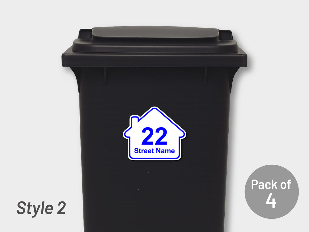 [Set of 4] Printed Bin Address Label / House Name