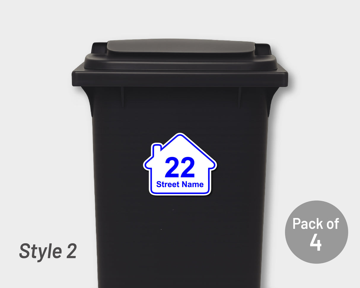 [Set of 4] Printed Bin Address Label / House Name