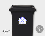 [Set of 4] Printed Bin Address Label / House Name