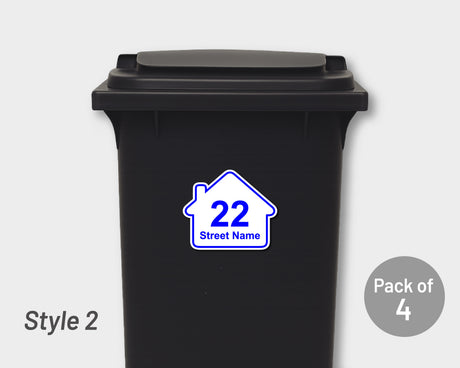 [Set of 4] Printed Bin Address Label / House Name