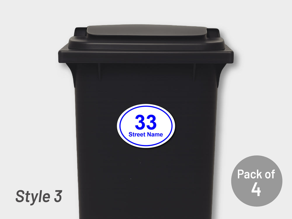 [Set of 4] Printed Bin Address Label / House Name