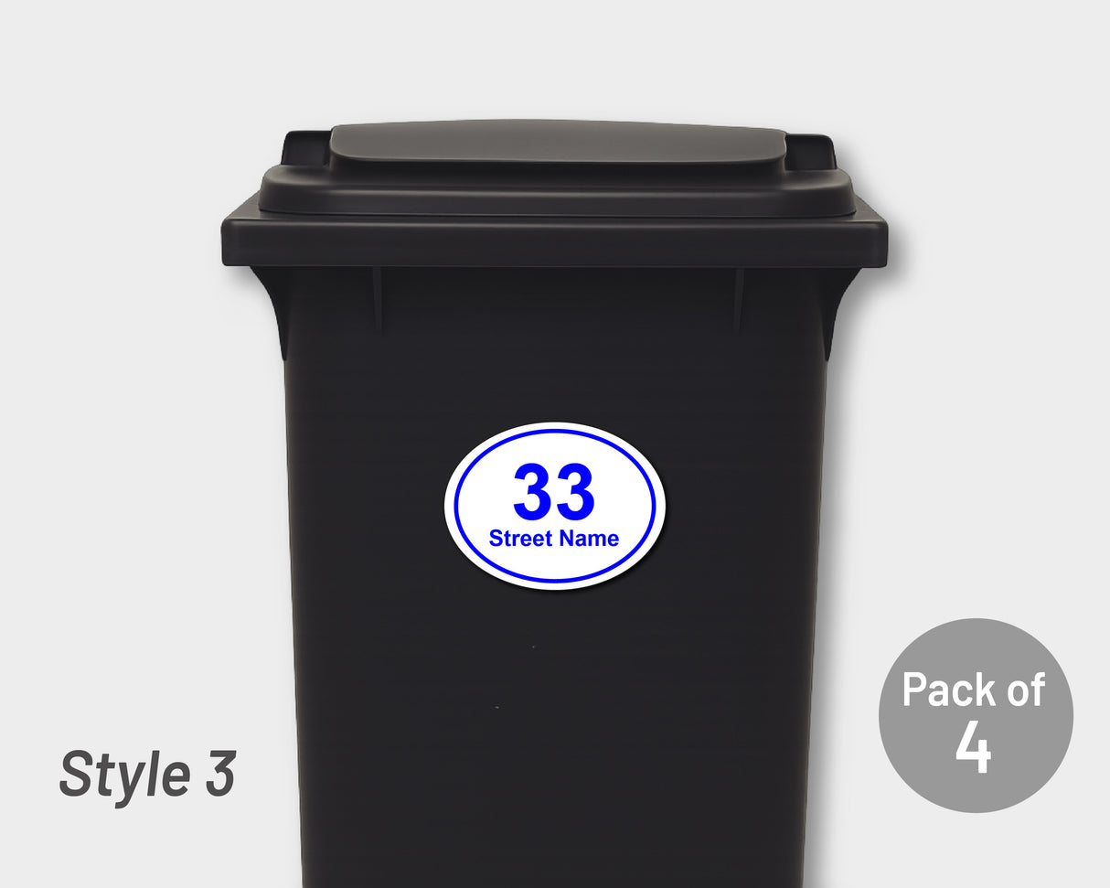 [Set of 4] Printed Bin Address Label / House Name