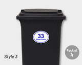[Set of 4] Printed Bin Address Label / House Name