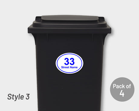 [Set of 4] Printed Bin Address Label / House Name
