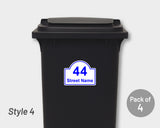 [Set of 4] Printed Bin Address Label / House Name