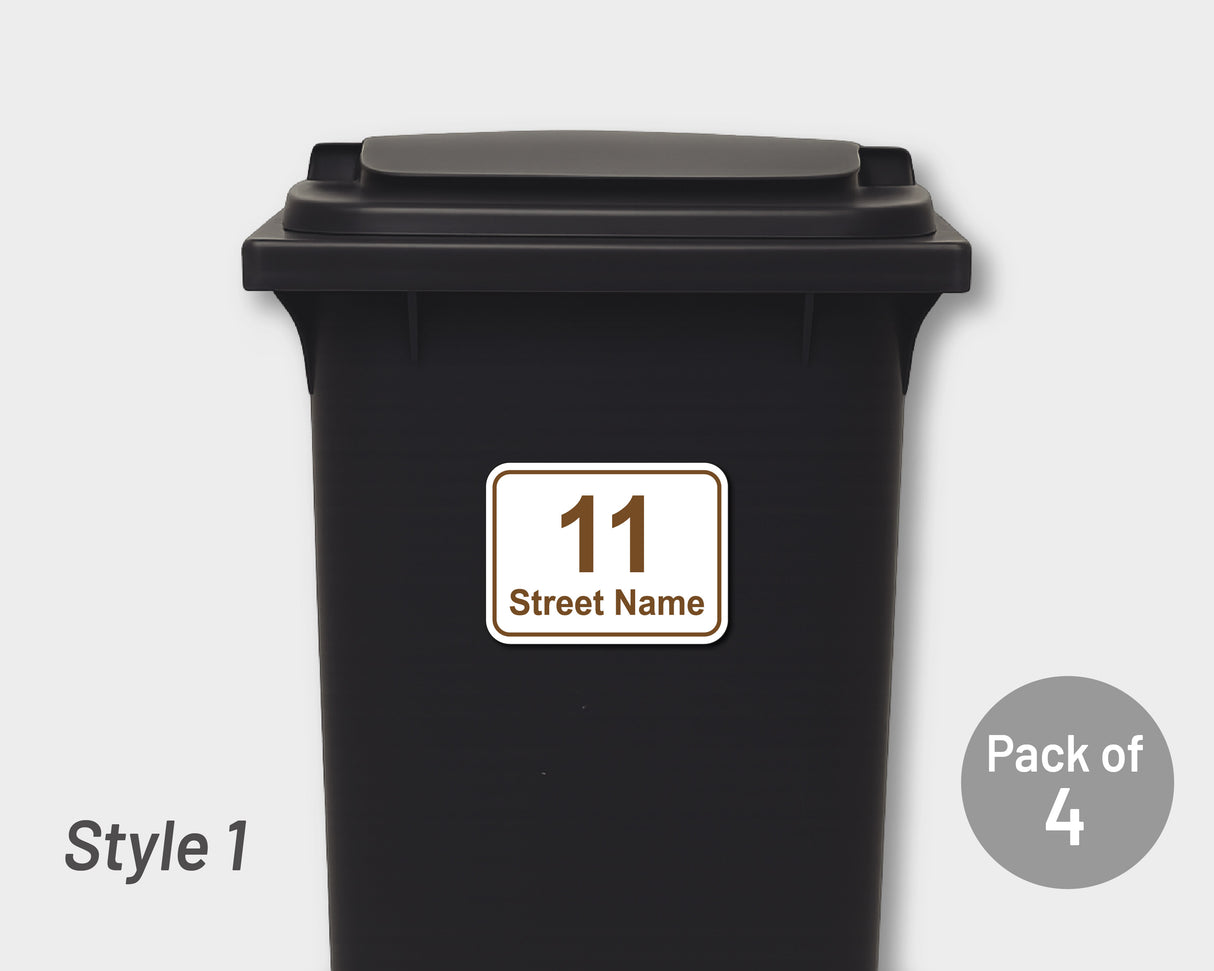 [Set of 4] Printed Bin Address Label / House Name