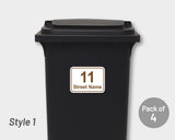 [Set of 4] Printed Bin Address Label / House Name