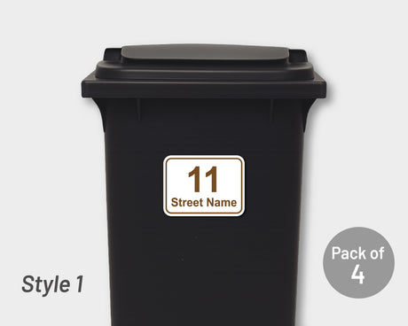 [Set of 4] Printed Bin Address Label / House Name